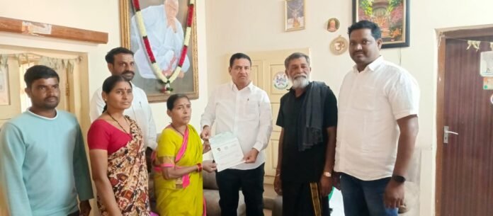 Distribution of CM Relief Fund cheques.
