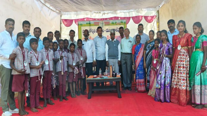 Distribution of tie, belt and ID cards to the students