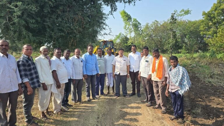 District Congress leaders Patholla Sudhakar Reddy inspected the road construction works