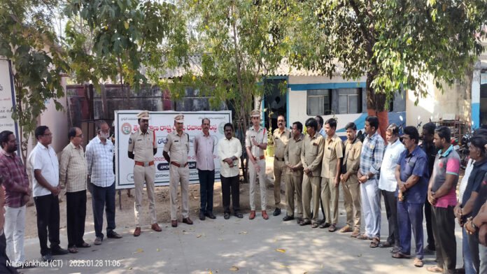 Khed R.T.C. Participated in depot gate meeting. Manager Malleshaya D.S.P. Venkat Reddy