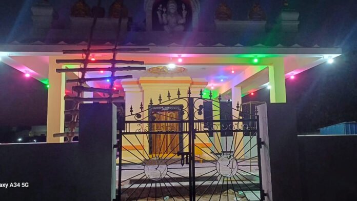 Priyanka Colony Pochamma temple ready for inauguration.