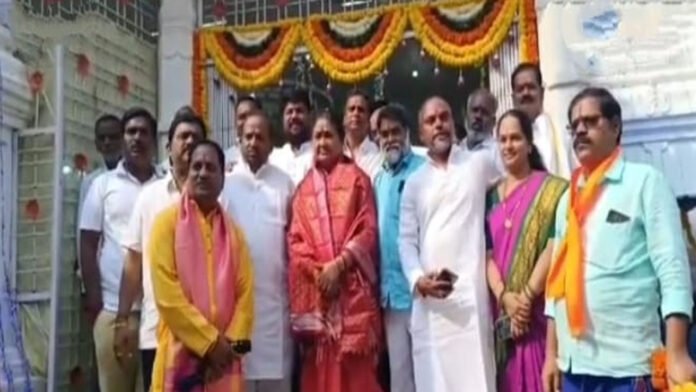 Special worship of Nirmala Jaggareddy in Harihara Kshetra..