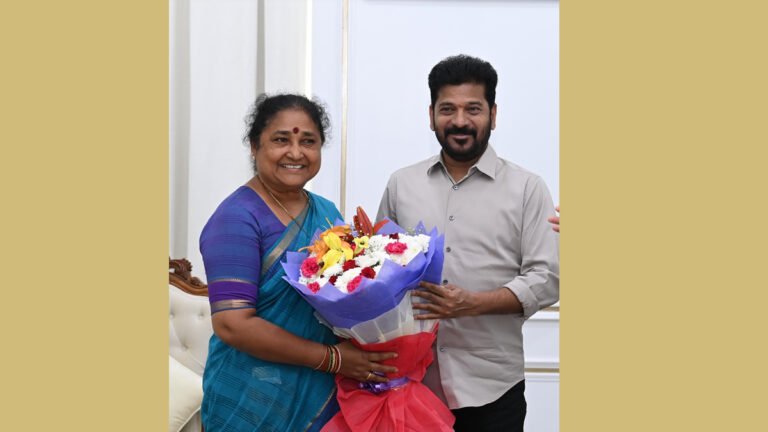 TG MMIC Chairperson Nirmala Jaggareddy congratulated the Chief Minister on his return from Davos.